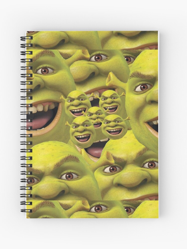 Shrek meme Spiral Notebook for Sale by yyyeseniaa