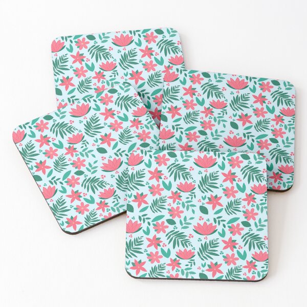 Item preview, Lotus Repeating Pattern with Light Blue Background  designed and sold by Peace502.