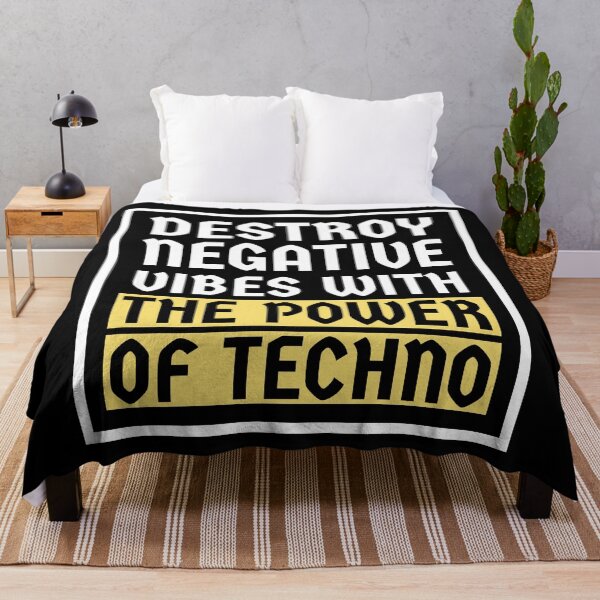 Item preview, Destroy Negative Vibes With The Power Of Techno designed and sold by Express YRSLF.
