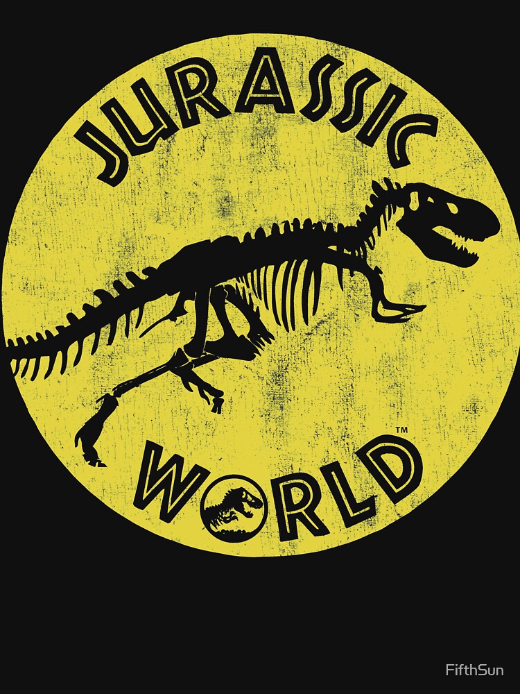Discover Jurassic World Yellow Distressed Badge Tank Top