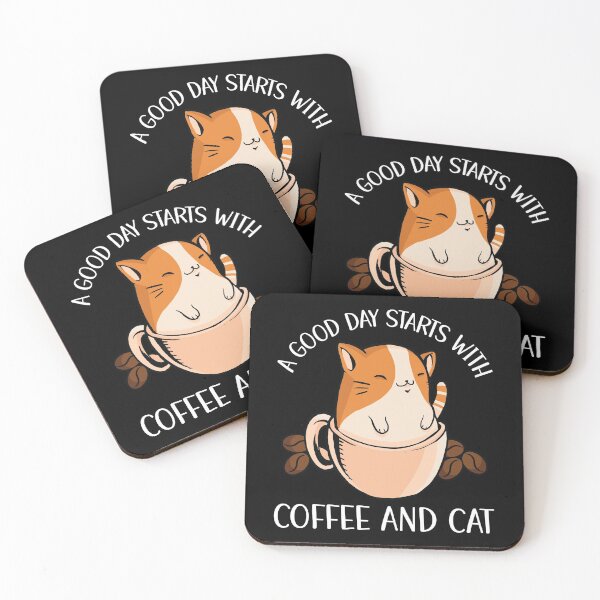 Item preview, A Good Day Starts With Coffee And Cat designed and sold by OnepixArt.