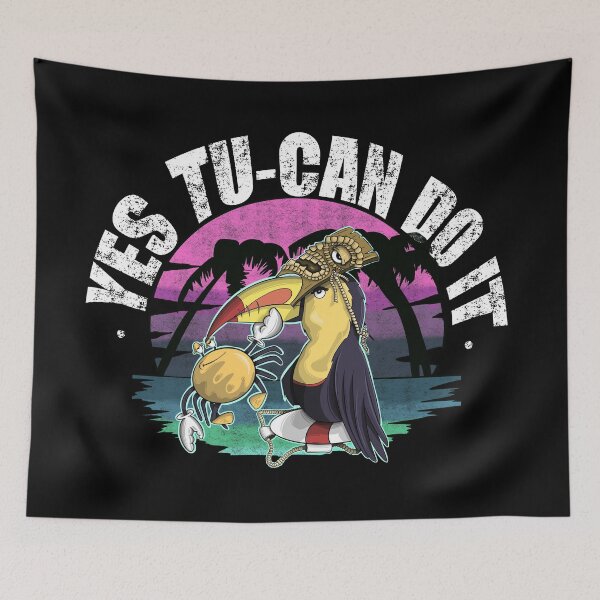 Item preview, Tiki Tucan Crab Beach Sunset Yes Tu-Can Do It designed and sold by Tai Chan.