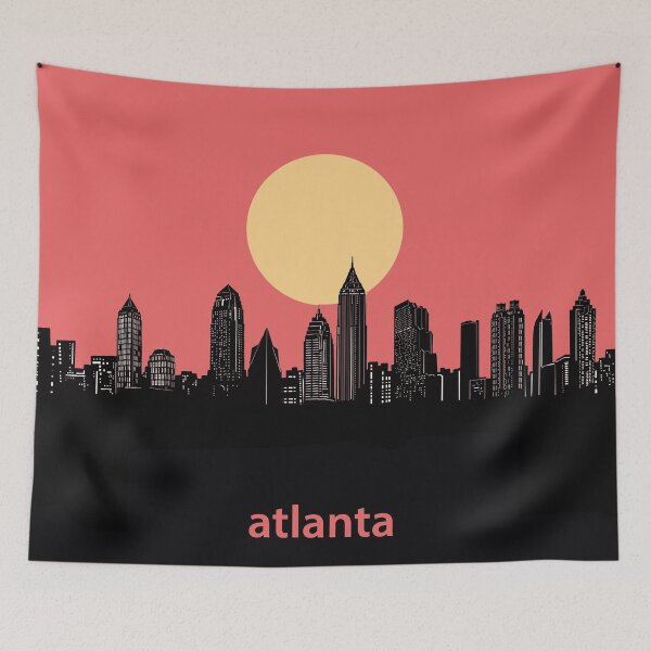 Item preview, atlanta skyline minimal designed and sold by BekimART2.