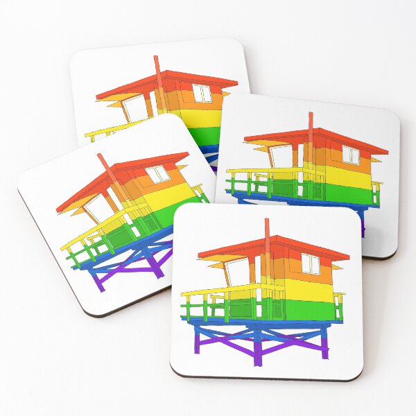 Item preview, Rainbow Lifeguard Tower designed and sold by Ava Stoughton.