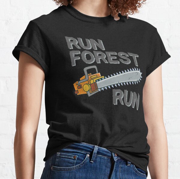 Run forest run away from the lumberjack vxl Classic T-Shirt