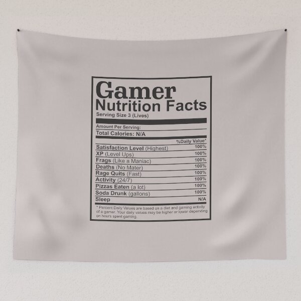 Item preview, Gamer Nutrition Facts funny video games lover gift gaming humor designed and sold by alenaz.