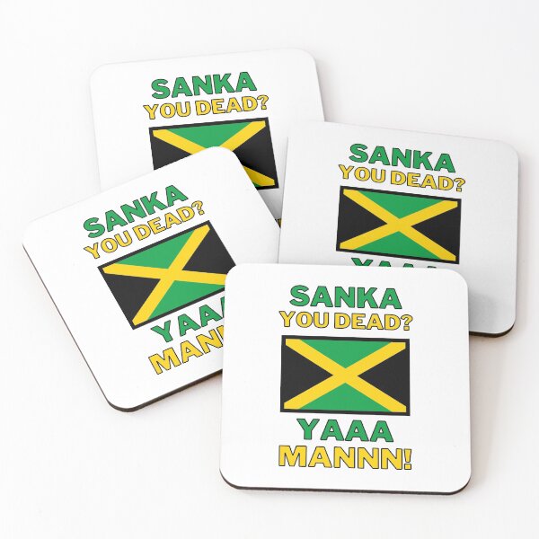 Item preview, Sanka You Dead? YAAA MANNN! - Jamaican Flag - Cool Runnings, Jamaican Bobsled Film Nostalgic 90s designed and sold by LittleBitDarker.