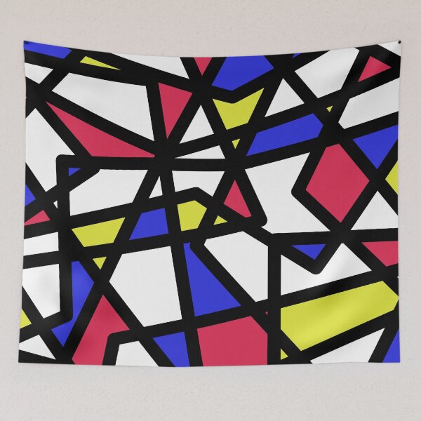 Item preview, Primary Colors Geometric Lines and Shapes designed and sold by Whoopsidoodle.