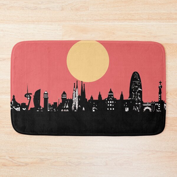 Item preview, barcelona skyline minimal designed and sold by BekimART2.
