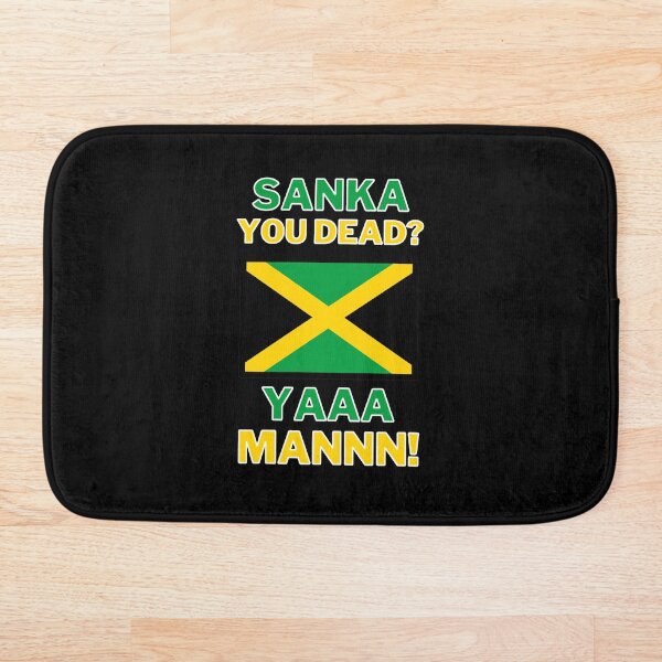 Artikelvorschau, Sanka Du bist tot? YAAA MANNN! - Jamaikanische Flagge - Cool Runnings, Jamaikanischer Bobfilm Nostalgic 90s - Invert Design entworfen und verkauft von LittleBitDarker.