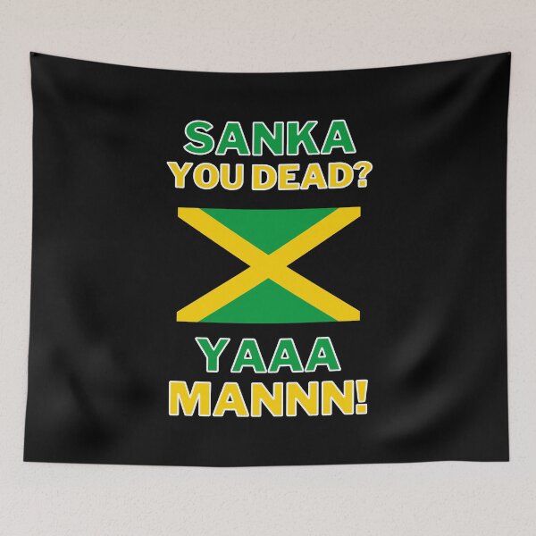 Item preview, Sanka You Dead? YAAA MANNN! - Jamaican Flag - Cool Runnings, Jamaican Bobsled Film Nostalgic 90s - Invert Design designed and sold by LittleBitDarker.