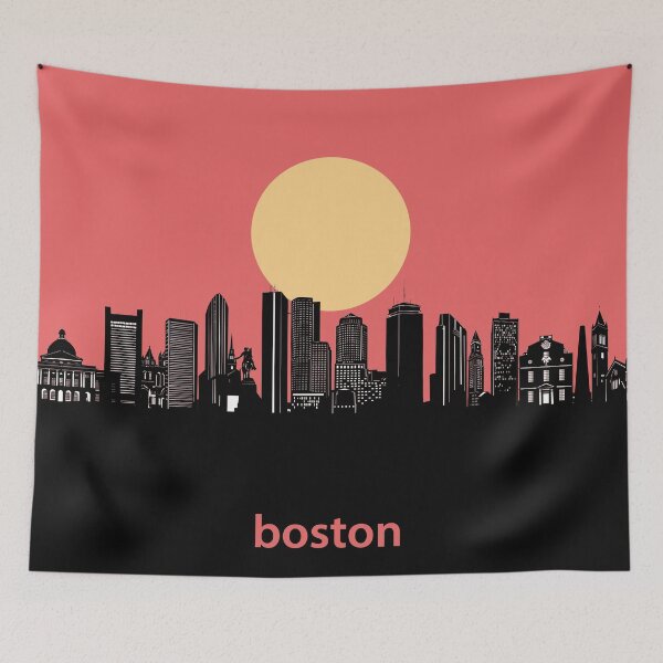 Item preview, boston skyline minimal designed and sold by BekimART2.