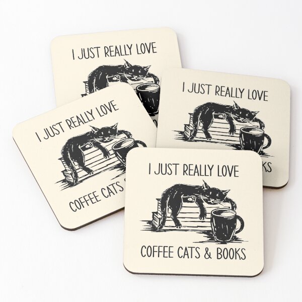 Item preview, I Just Really Love Coffee Cats And Books designed and sold by OnepixArt.