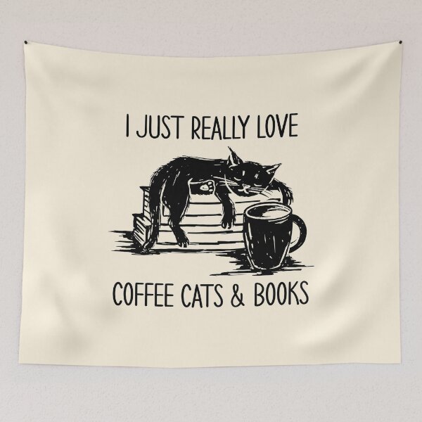 Item preview, I Just Really Love Coffee Cats And Books designed and sold by OnepixArt.