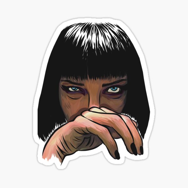 Pulp Fiction Schauen Sie Sich Das Grosse Gehirn Von Brad An Sticker Von Tonistassi Redbubble