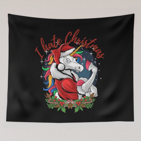 Item preview, I Hate Christmas Unicorn X-Mas Cool Christmas designed and sold by RGVDesigns.