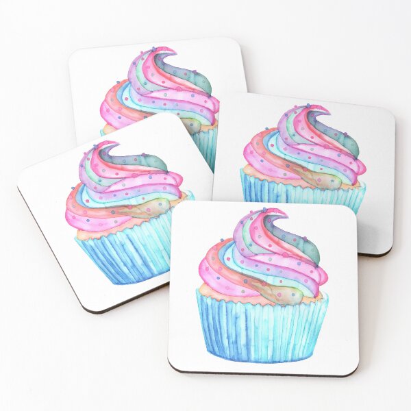Item preview, Watercolor Cupcake designed and sold by RoxyTocin.