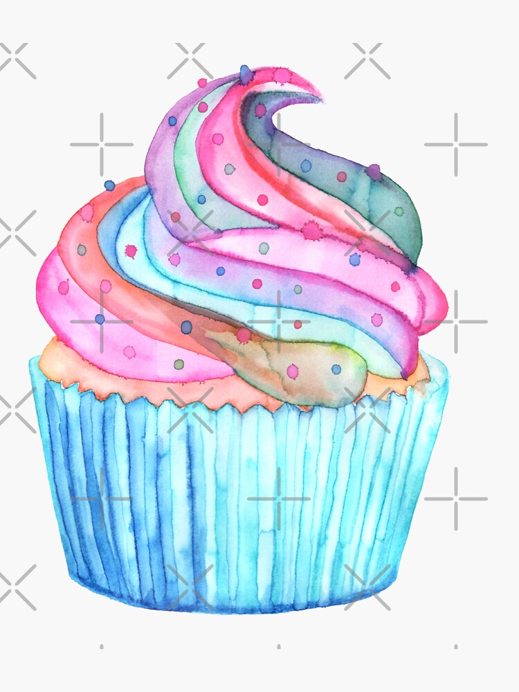 Vanilla Cupcake Sticker by slothgirlart