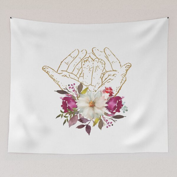 Item preview, Holding a Baby Foot Vintage Floral Romantic Roses  designed and sold by Lawandmedical.