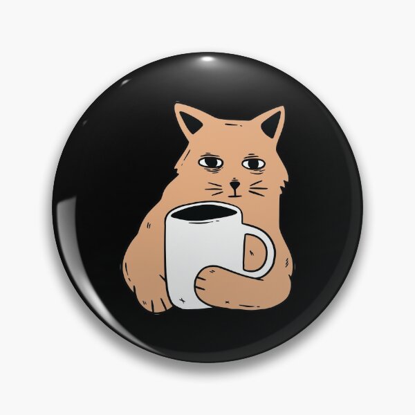 Item preview, Cat With Coffee Cup designed and sold by OnepixArt.