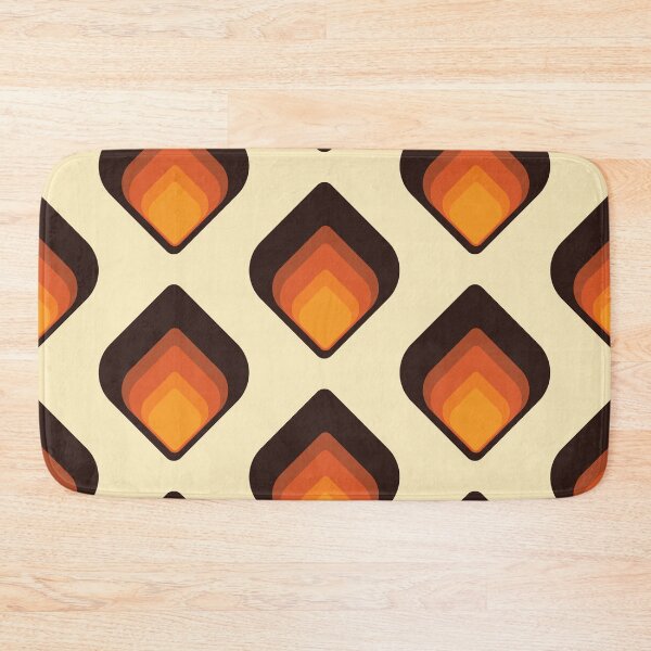 Item preview, Mid-Century Modern Orange and Brown Tear Drop designed and sold by MonstersMashU.