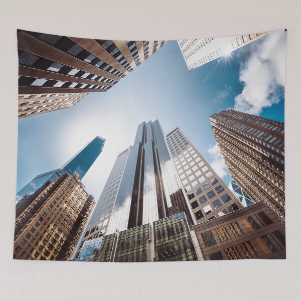 Item preview, manhattan building low angle view designed and sold by franckreporter.