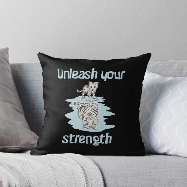 Item preview, Cute Cat vs Tiger Unleash your Strength Cat Tiger Vision designed and sold by Stndor.