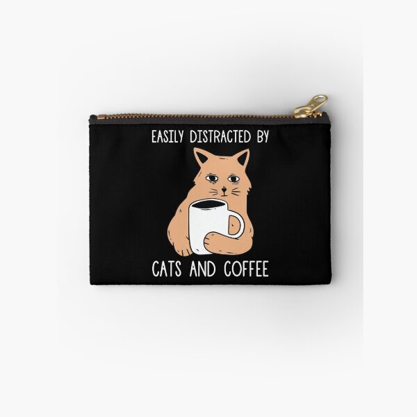 Item preview, Easily Distracted By Cats And Coffee  designed and sold by OnepixArt.