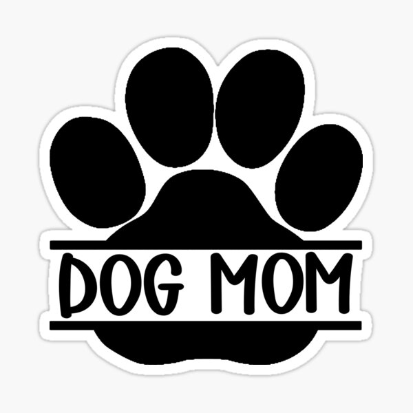Paw print dog mom Sticker
