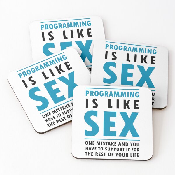 Item preview, Programming is Like Sex - Funny Programming meme designed and sold by Hapo Team.