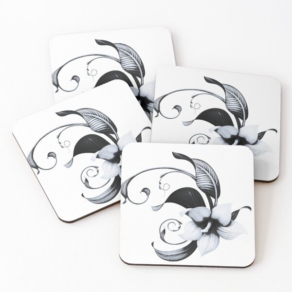 Item preview, Wild Flower Black & White designed and sold by © Maya Lavda || wocado.