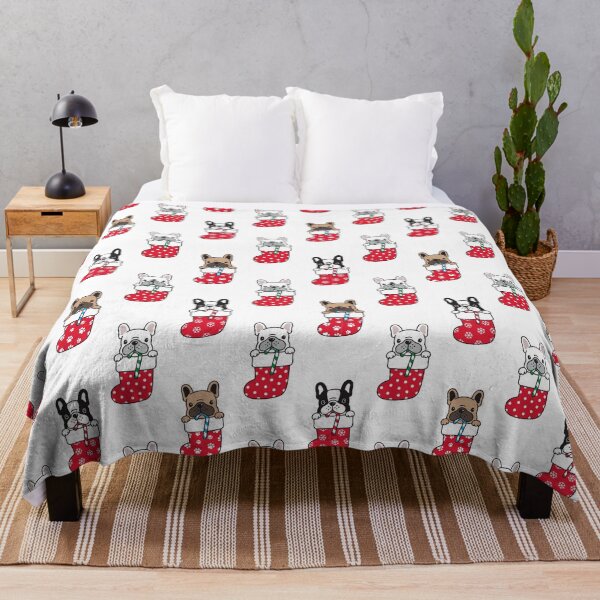 Item preview, Calcetines navideños de bulldog francés designed and sold by givemedogs.