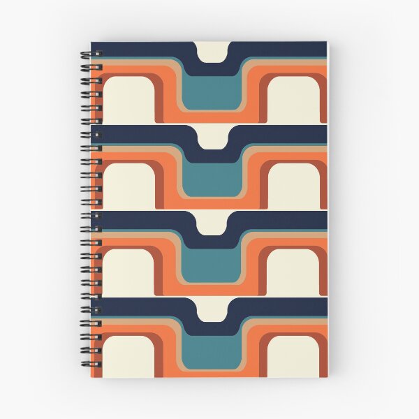 Item preview, Mid-Century Modern Meets 1970s Orange & Blue designed and sold by MonstersMashU.