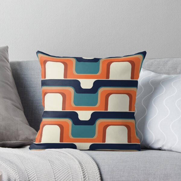 Item preview, Lo moderno de mediados de siglo se encuentra con el naranja y el azul de los años 70 designed and sold by MonstersMashU.