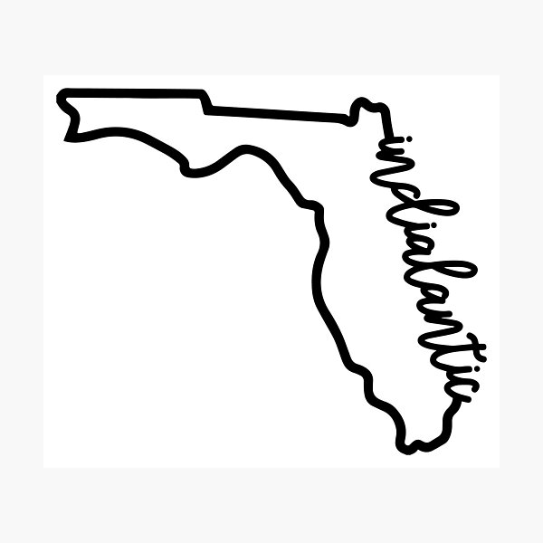 Item preview, Indialantic Florida State Map Silhouette designed and sold by redwoodandvine.