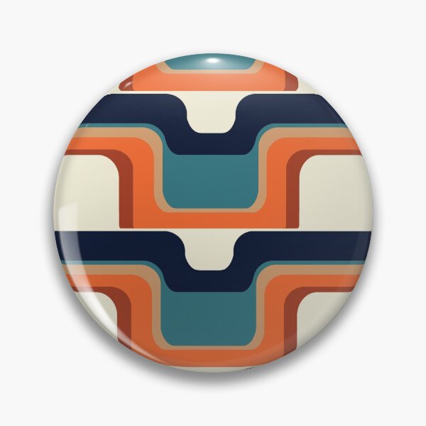 Item preview, Mid-Century Modern Meets 1970s Orange & Blue designed and sold by MonstersMashU.