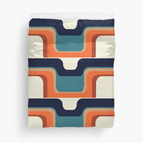 Item preview, Mid-Century Modern Meets 1970s Orange & Blue designed and sold by MonstersMashU.