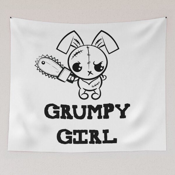 Item preview, Grumpy Girl Grumpy Voodoo Bunny Cute Monster  designed and sold by ProjectX23.