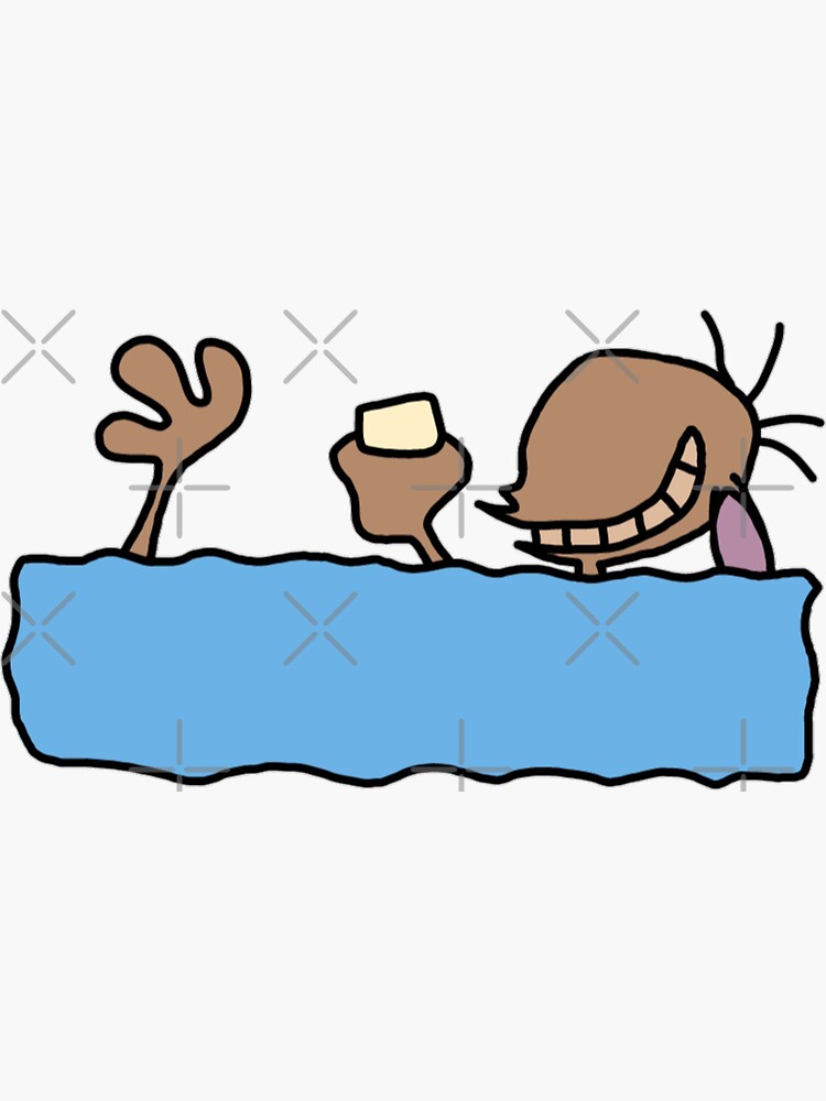 "Ren's Beloved Icecream Bar Ren and Stimpy" Sticker for Sale by