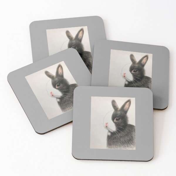 Item preview, Bunny Pastel Painting Art (Grey) designed and sold by LotusCreations.