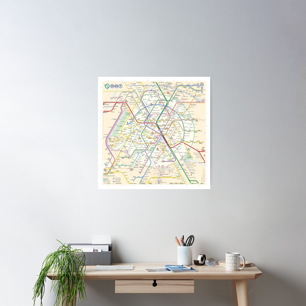 The New Paris Metro Map Poster