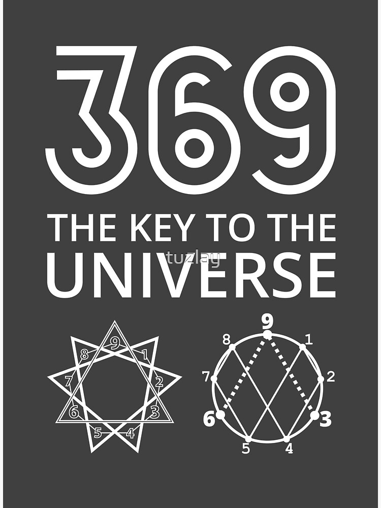 Disover 369 The Key To The Universe (white) Premium Matte Vertical Poster