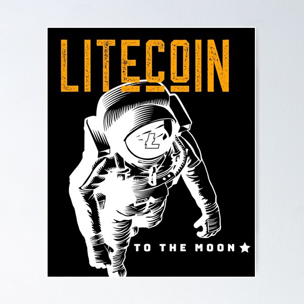 Artikel-Vorschau von Litecoin LTC Cryptocurrency Moon Man, designt und verkauft von Bitcoin-Fashion.
