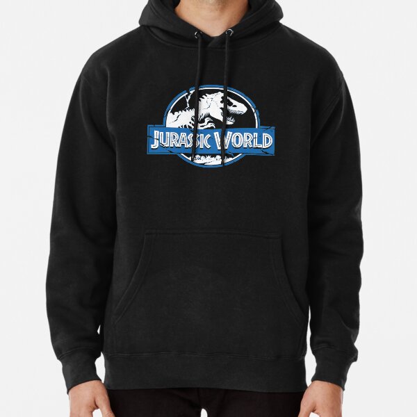 Jurassic World Distressed Blue And White Logo