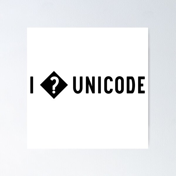 Artikel-Vorschau von Ich liebe Unicode - Lustiges Programmier-Meme, designt und verkauft von Hapo Team.