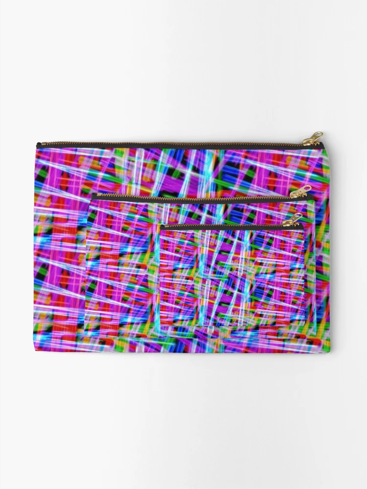 Thumbnail 2 of 4, Zipper Pouch, Colourful Electrostatic Print designed and sold by RocketshSD.
