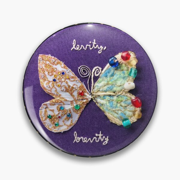 Item preview, Levity Brevity Butterfly Mixed Media Embroidery designed and sold by ashleygilland.