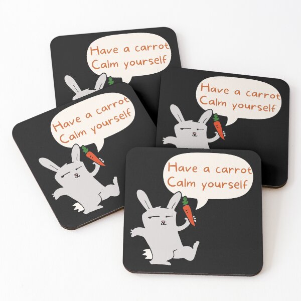 Item preview, Have A Carrot Calm Yourself Cartoon Rabbit designed and sold by CheraeLynn.