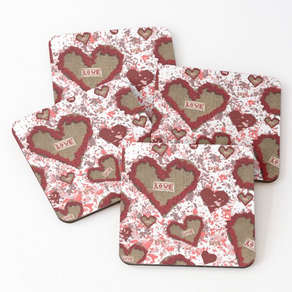 Item preview, Love Hearts - hook rugged heart and love cross stitch designed and sold by CJSCRAFTS.