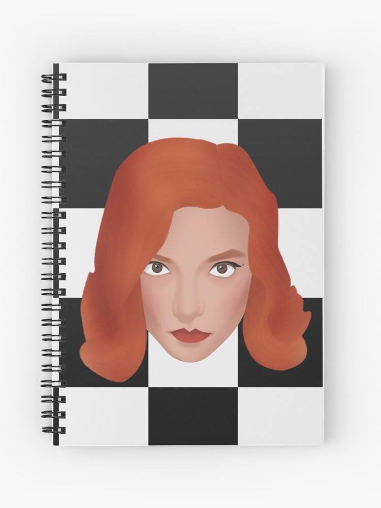 Elizabeth Harmon The Queens Gambit Spiral Notebook for Sale by bonjonodon